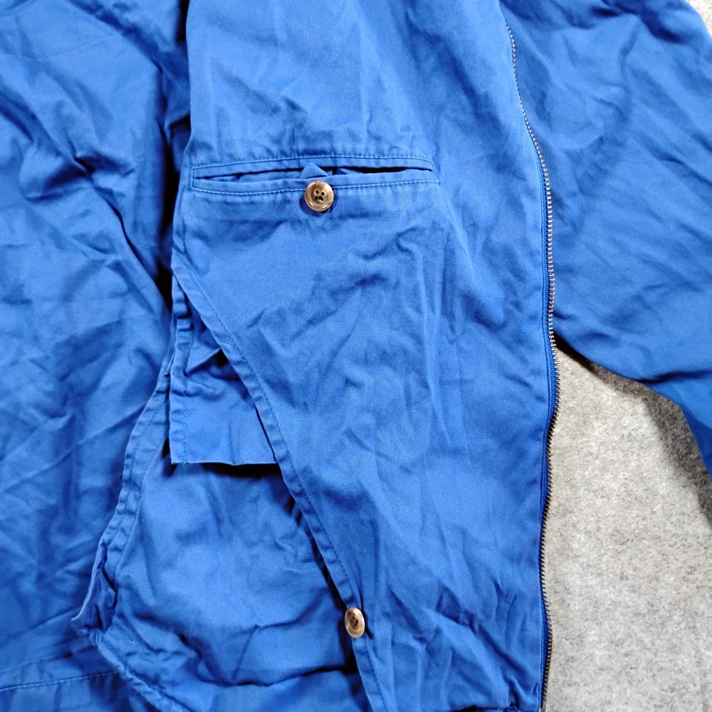 Vintage Polo Ralph Lauren Mens XXL Blue Cotton‎ Harrington Zip Jacket Red Pony - Picture 5 of 13